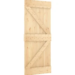 VIDAXL - Porte coulissante et kit de quincaillerie 85x210 cm pin massif