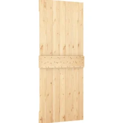 VIDAXL - Porte coulissante et kit de quincaillerie 85x210 cm pin massif