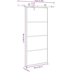 VIDAXL - Porte coulissante avec kit de quincaillerie 90x205 cm verre esg