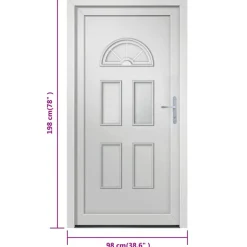 VIDAXL - Porte d'entrée blanc 98x198 cm pvc