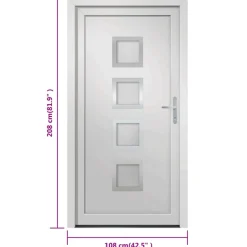 VIDAXL - Porte d'entrée blanc 108x208 cm pvc