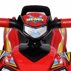 VIDAXL - Quad à chevaucher enfant rouge avec son et lumière