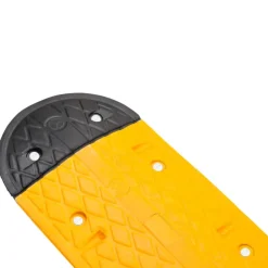 VIDAXL - Ralentisseur jaune et noir 129x32,5x4 cm caoutchouc