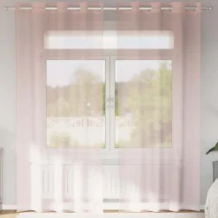 VIDAXL - Rideaux en voile avec œillets 2 pcs rose clair 140x225 cm