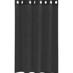 VIDAXL - Rideaux en voile avec œillets 2 pcs noir 140x175 cm