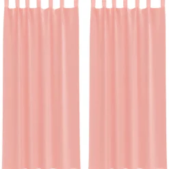 VIDAXL - Rideaux en voile avec passe-tringles 2 pcs rose