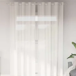 VIDAXL - Rideaux en voile avec œillets 2 pcs blanc