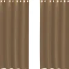 VIDAXL - Rideaux en voile avec œillets 2 pcs marron clair