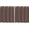 VIDAXL - Rideaux en voile avec œillets 2 pcs marron 140x140 cm