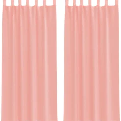 VIDAXL - Rideaux en voile avec passe-tringles 2 pcs rose