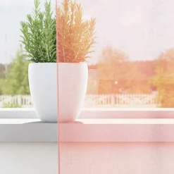 VIDAXL - Rideaux en voile avec passe-tringles 2 pcs rose