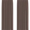 VIDAXL - Rideaux en voile avec passants 2 pcs marron