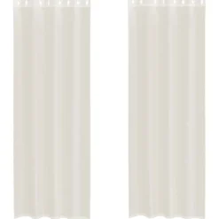VIDAXL - Rideaux en voile avec œillets 2 pcs crème 140x260 cm