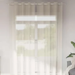 VIDAXL - Rideaux en voile avec œillets 2 pcs crème 140x260 cm