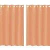 VIDAXL - Rideaux en voile avec œillets 2 pcs terre cuite
