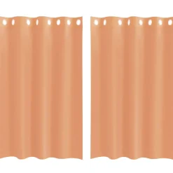 VIDAXL - Rideaux en voile avec œillets 2 pcs terre cuite