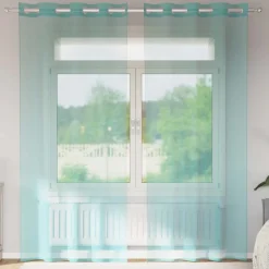 VIDAXL - Rideaux en voile avec œillets 2 pcs turquoise