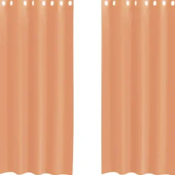 VIDAXL - Rideaux en voile avec œillets 2 pcs terre cuite