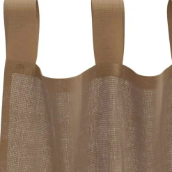VIDAXL - Rideaux en voile avec boucles 2 pcs marron clair 140x260 cm