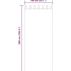 VIDAXL - Rideaux en voile avec boucles 2 pcs marron clair 140x260 cm