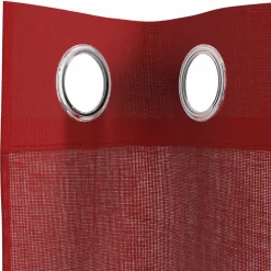 VIDAXL - Rideaux en voile avec œillets 2 pcs rouge bordeaux