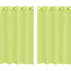 VIDAXL - Rideaux en voile avec œillets 2 pcs vert pomme 140x175 cm