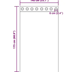 VIDAXL - Rideaux en voile avec œillets 2 pcs vert pomme 140x175 cm
