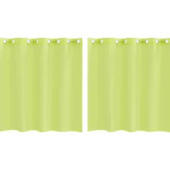 VIDAXL - Rideaux en voile avec œillets 2 pcs vert pomme 140x140 cm