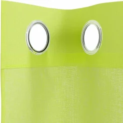 VIDAXL - Rideaux en voile avec œillets 2 pcs vert pomme 140x140 cm