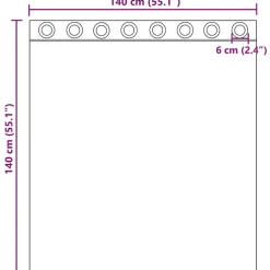VIDAXL - Rideaux en voile avec œillets 2 pcs vert pomme 140x140 cm