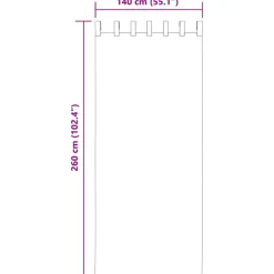 VIDAXL - Rideaux en voile avec boucles 2 pcs turquoise 140x260 cm