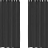 VIDAXL - Rideaux en voile avec œillets 2 pcs noir 140x245 cm
