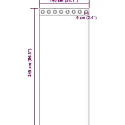 VIDAXL - Rideaux en voile avec œillets 2 pcs vert pomme 140x245 cm