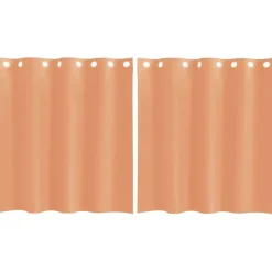 VIDAXL - Rideaux en voile avec œillets 2 pcs terre cuite