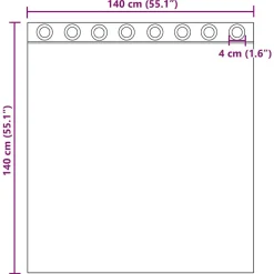 VIDAXL - Rideaux en voile avec œillets 2 pcs terre cuite