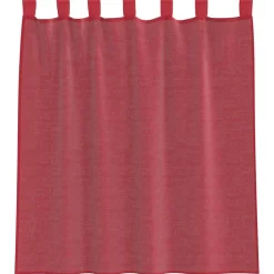 VIDAXL - Rideaux en voile avec passe-tringles 2 pcs rouge bordeaux