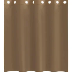 VIDAXL - Rideaux en voile avec œillets 2 pcs marron clair