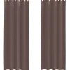 VIDAXL - Rideaux en voile avec œillets 2 pcs marron 140x260 cm