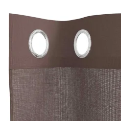 VIDAXL - Rideaux en voile avec œillets 2 pcs marron 140x260 cm