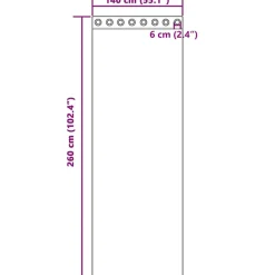 VIDAXL - Rideaux en voile avec œillets 2 pcs marron 140x260 cm