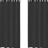 VIDAXL - Rideaux en voile avec œillets 2 pcs noir 140x225 cm