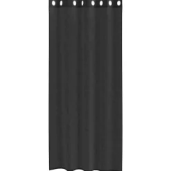 VIDAXL - Rideaux en voile avec œillets 2 pcs noir 140x225 cm