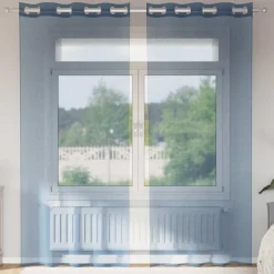 VIDAXL - Rideaux en voile avec œillets 2 pcs bleu royal