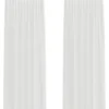 VIDAXL - Rideaux en voile avec passe-tringles 2 pcs blanc