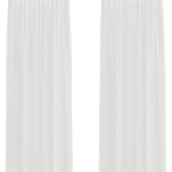 VIDAXL - Rideaux en voile avec passe-tringles 2 pcs blanc