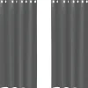 VIDAXL - Rideaux en voile avec œillets 2 pcs gris foncé 140x225 cm