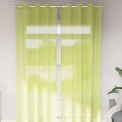 VIDAXL - Rideaux en voile avec œillets 2 pcs vert pomme 140x300 cm