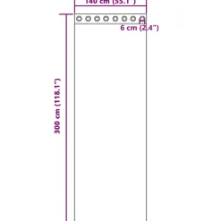 VIDAXL - Rideaux en voile avec œillets 2 pcs vert pomme 140x300 cm