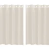 VIDAXL - Rideaux en voile avec œillets 2 pcs crème 140x175 cm