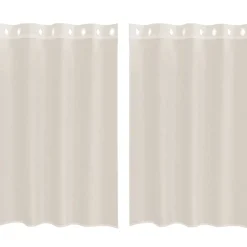 VIDAXL - Rideaux en voile avec œillets 2 pcs crème 140x175 cm